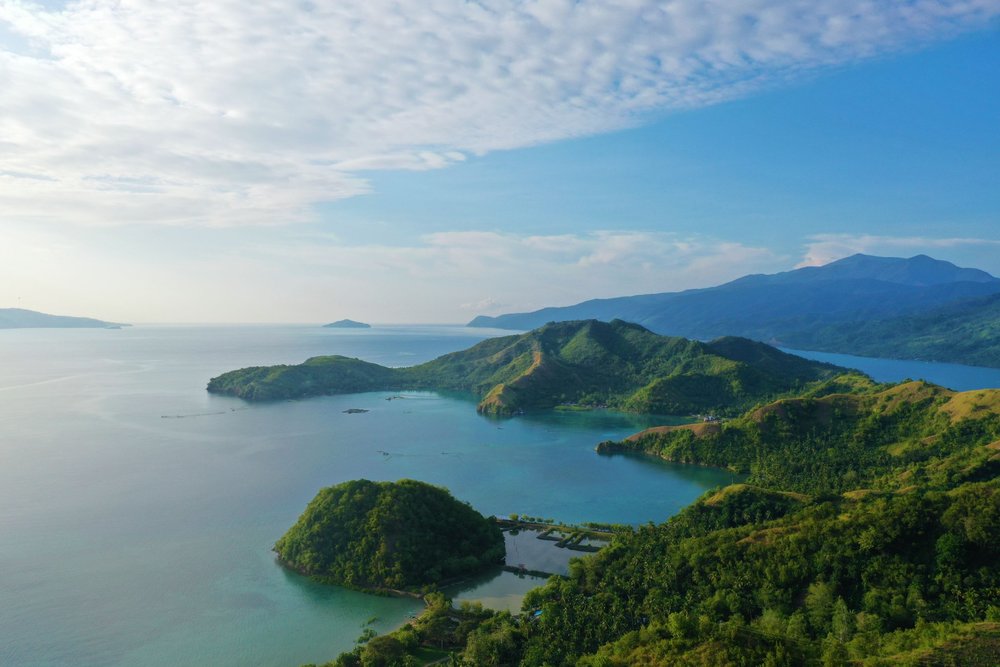 Top view of an Island in Mati Davao
