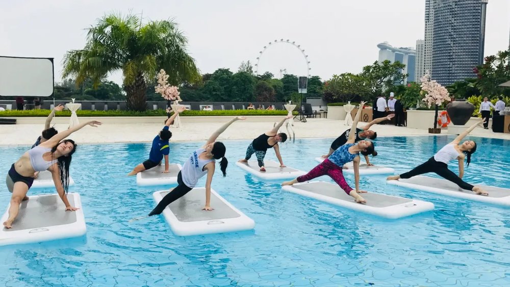 Enjoy a water yoga session while on vacay!