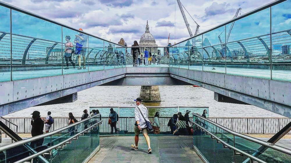 Have a relaxing walk along Millenium Bridge for fantastic views of the London skyline. Credits: @chrisdyork on Instagram