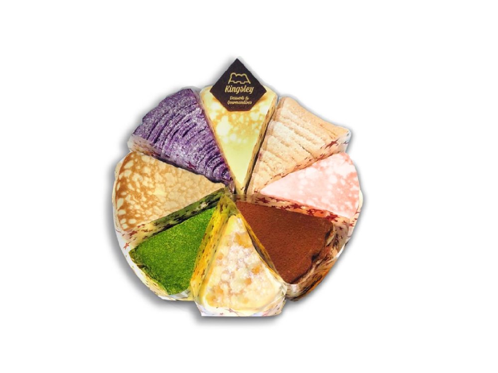 每日新鮮製造手製八式千層蛋糕,一層層薄薄蛋皮配合自家鮮製不同口味忌廉,味道清新,不甜不膩。