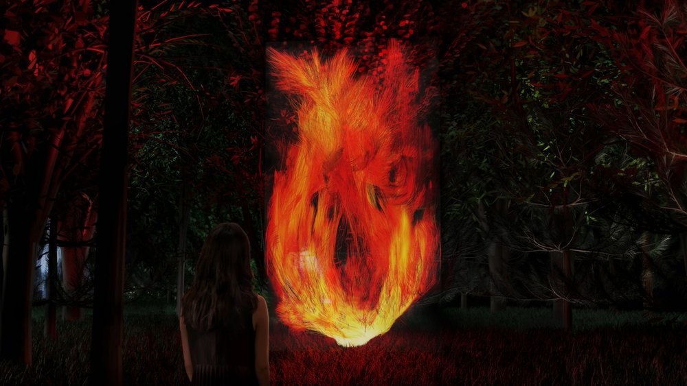 チームラボ ボタニカルガーデン 大阪 憑依する炎