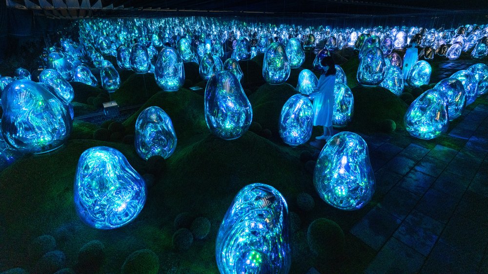 チームラボ ボタニカルガーデン 大阪 呼応する小宇宙 - 固形化された光の色, Sunrise and Sunset