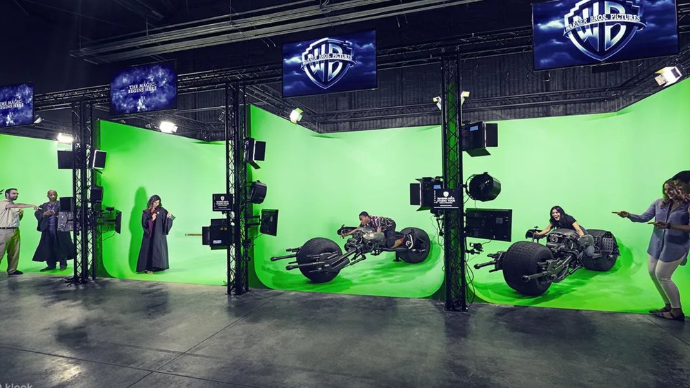 Some green screen movie magic happening at Warner Bros!
