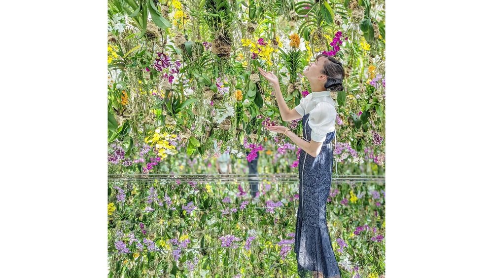 Interactive indoor and outdoor garden at teamLab Planets Image credits: @shelliemay_fl on Instagram