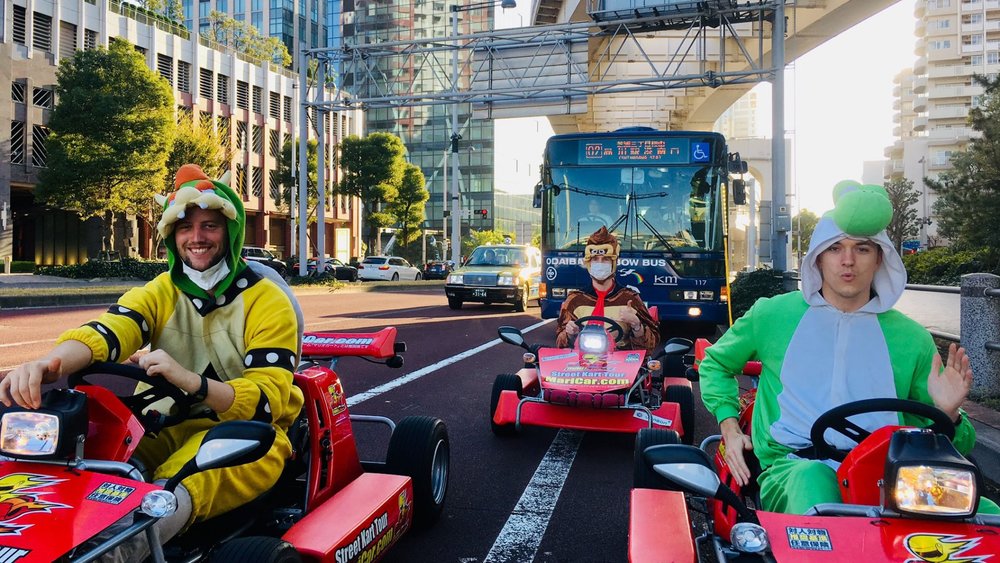 Go karting on the streets of Tokyo. Credit: Andrew Abraham