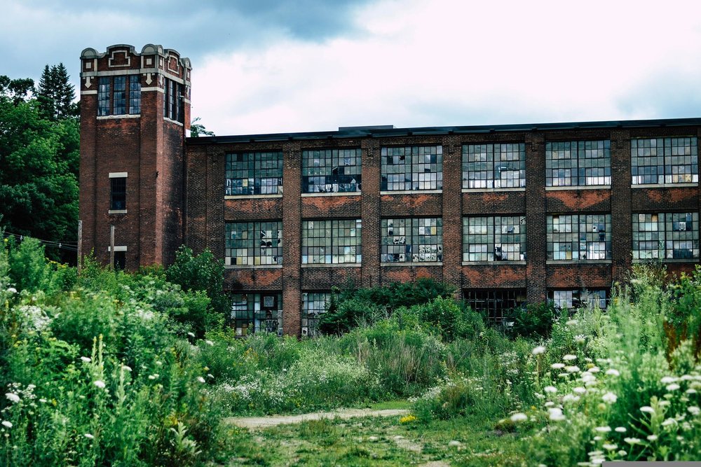 Abandon factory facade
