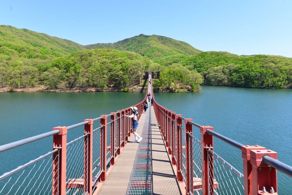 สะพานแขวนมาจังโฮซู - Majang Lake Suspension Bridge