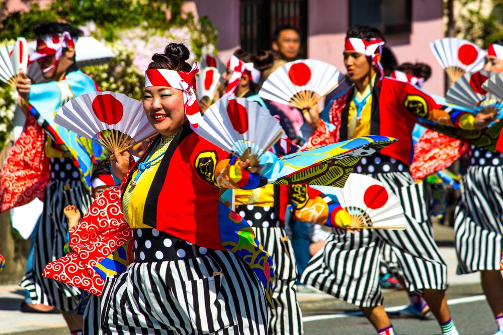 Performers in a festival in Tokyo