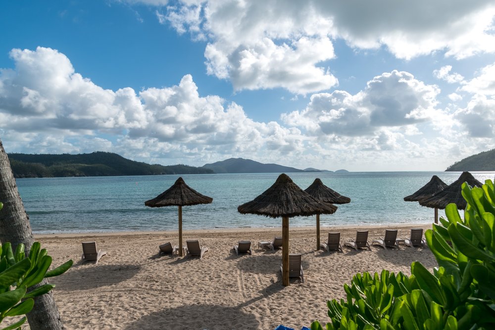 Beach view of the Hamilton Island