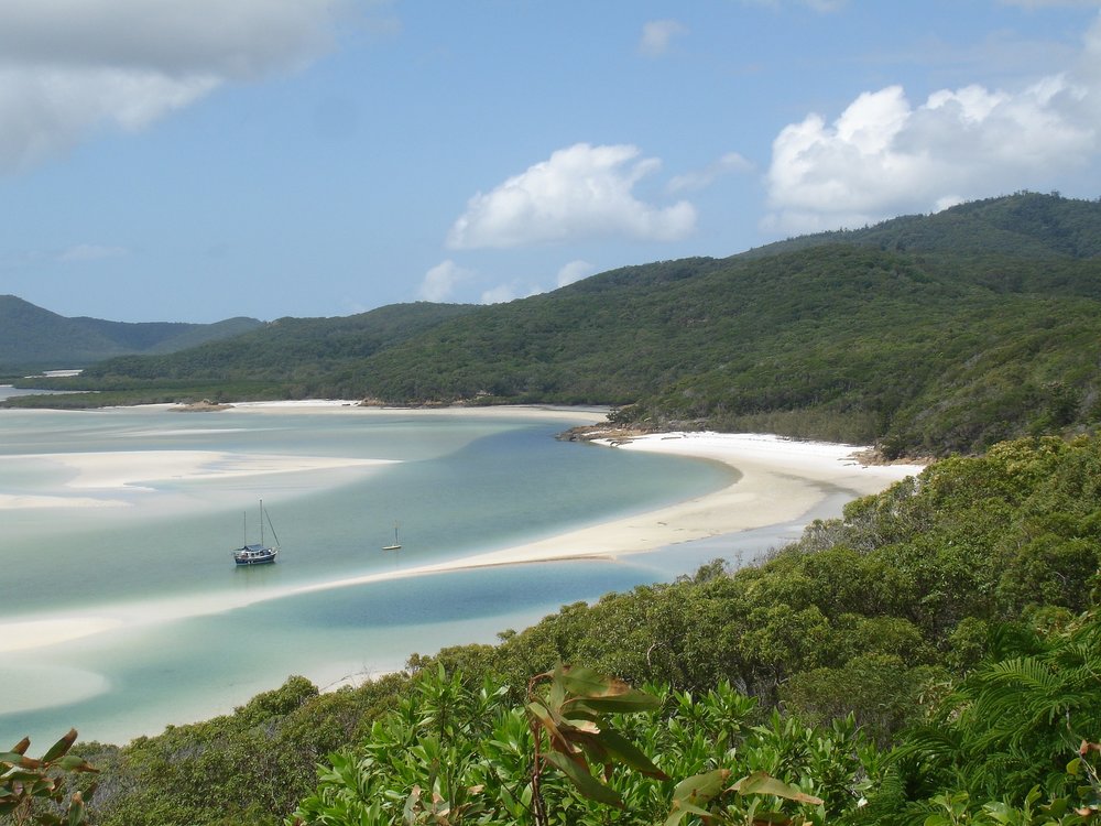 Beach and mountain views at The Whitsundays