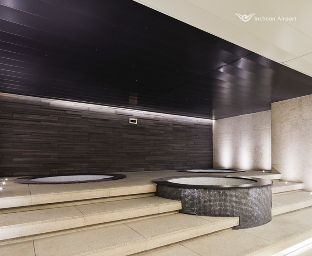 Hot tub inside Incheon Airport