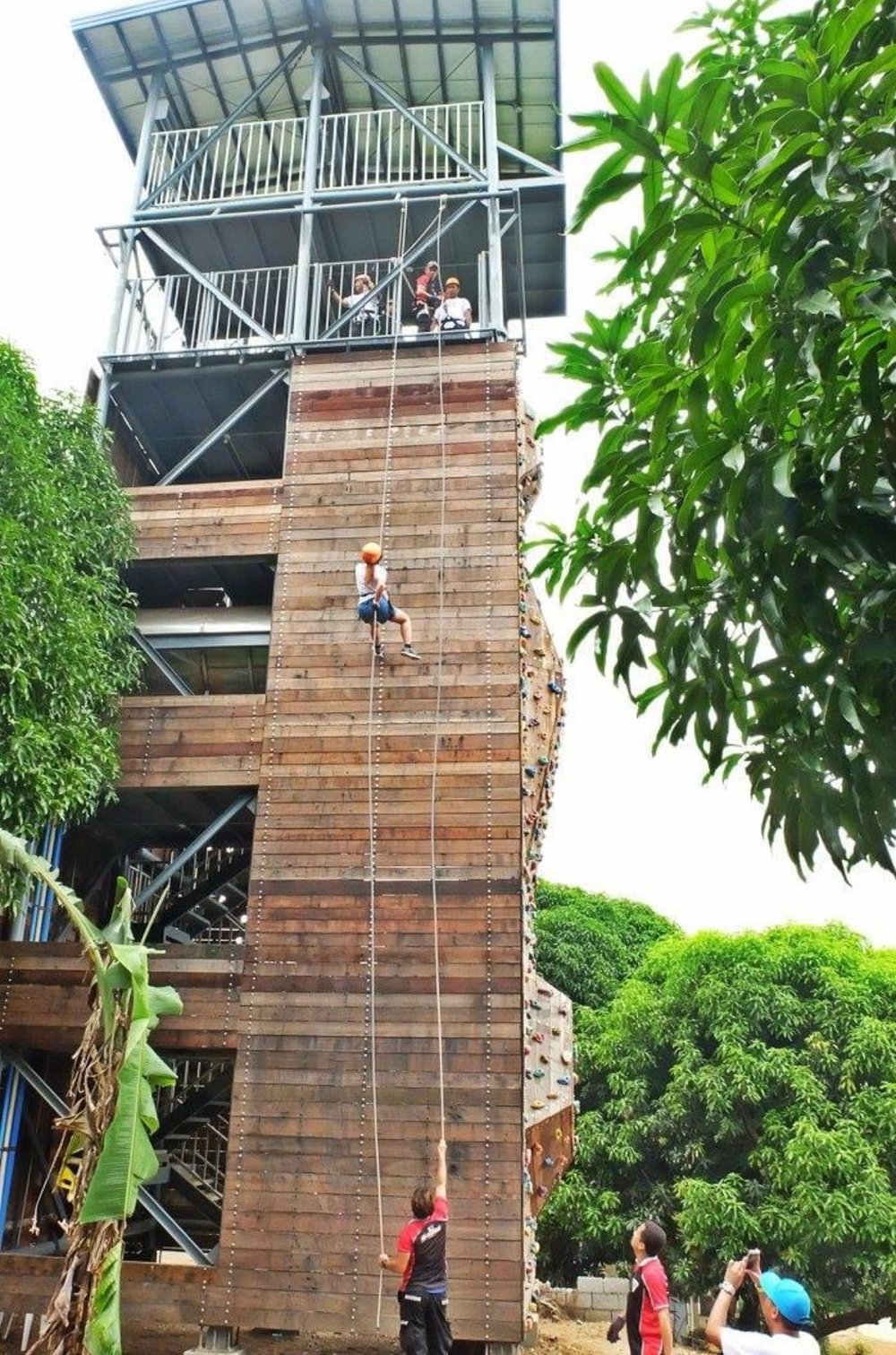 Camp site wall climbing area