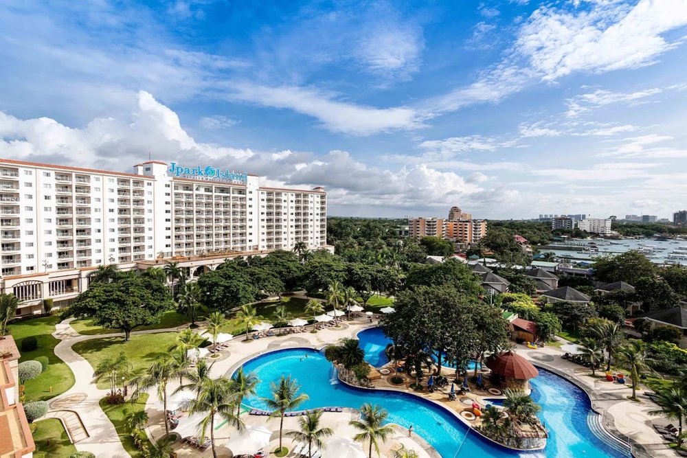 Top view of a water park in Cebu