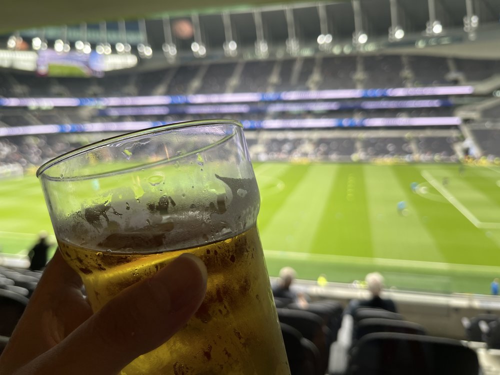 beer at Spurs stadium