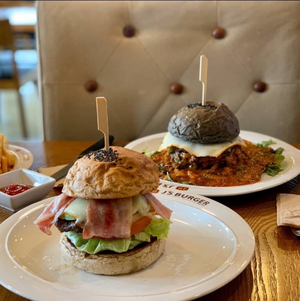 Bacon burger in a plate