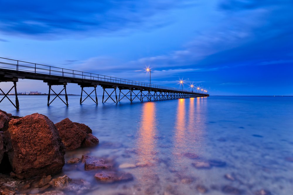 an up close view of Ceduna's famous jetty