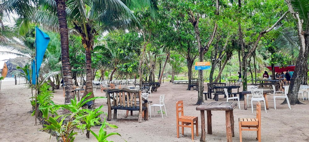 Camping area in a Cove in Baler