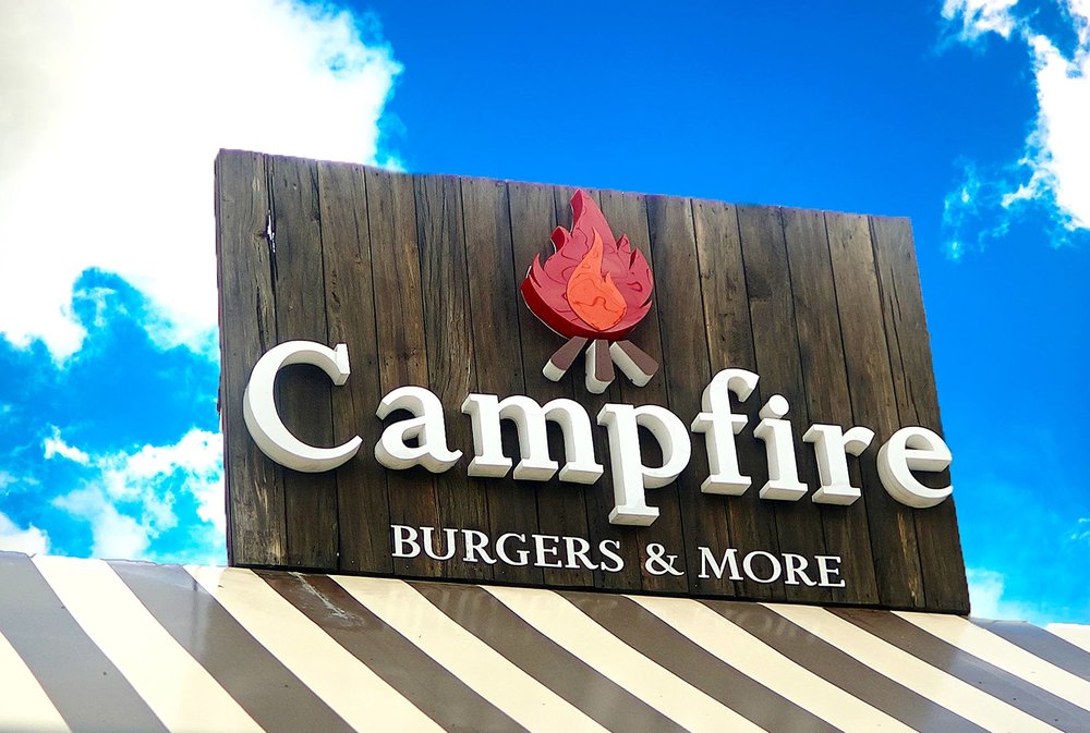 Restaurant facade and signages