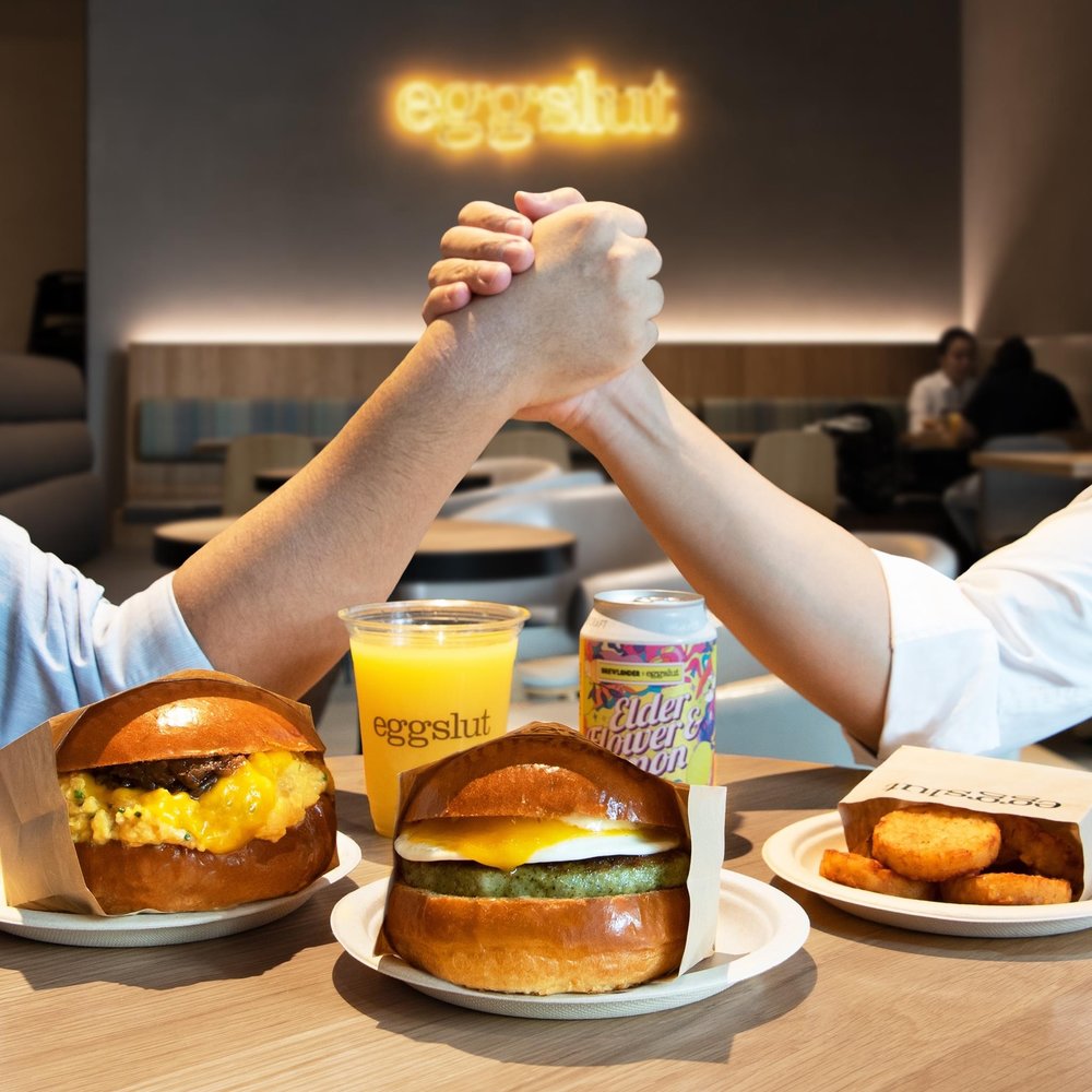 Burger with egg