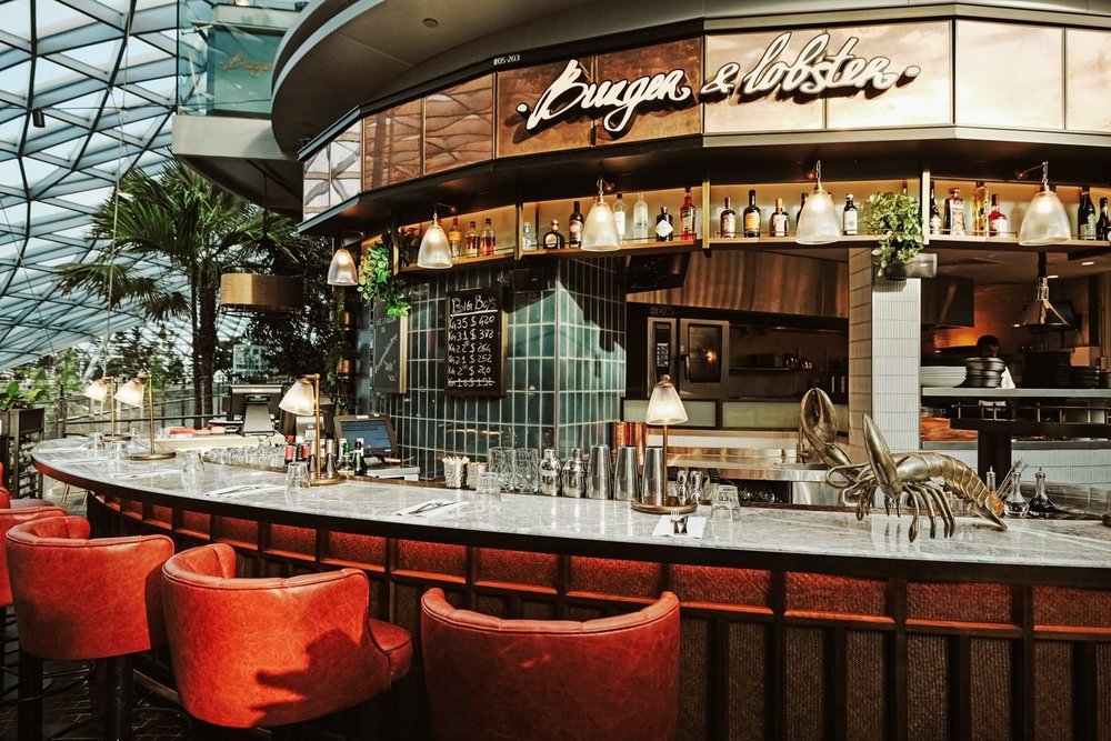 Burger & Lobster Singapore Bar counter in Singapore branch