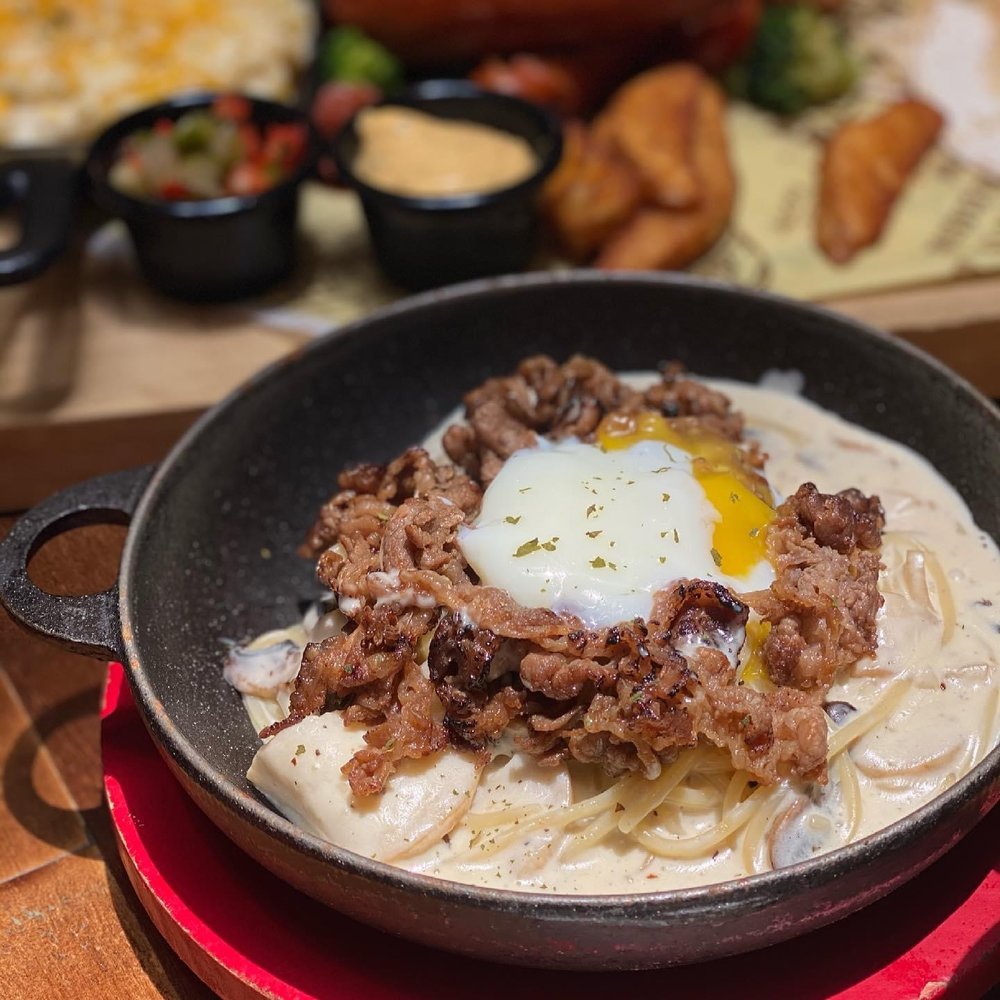 Carbonara with smokey bacon