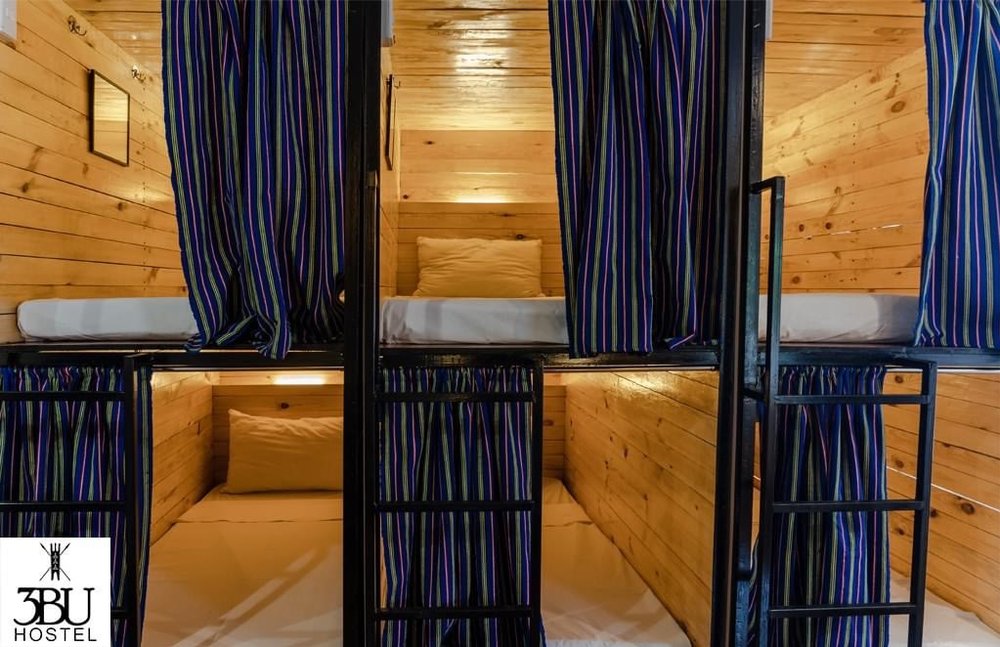 Hotel room with bunk beds