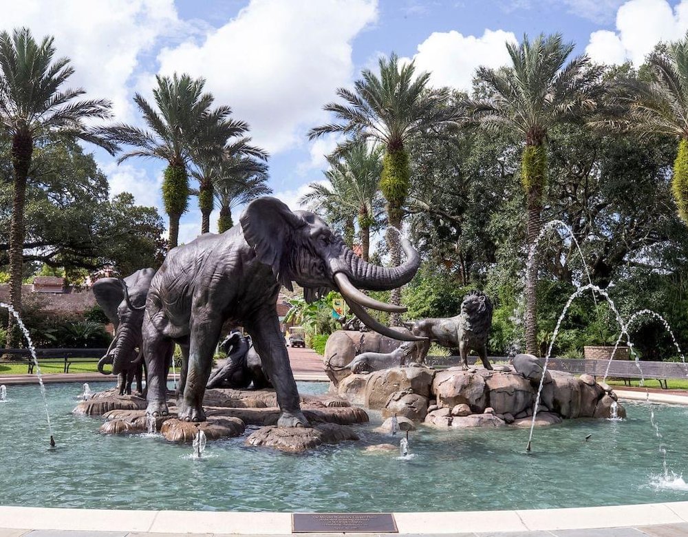 Elaphant fountain at Audubon Zoo in New Orleans