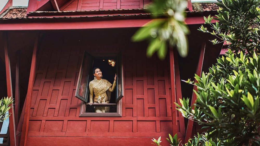 The Jim Thompson is known for its signature blood red teak wood houses. Image credits: @cloud9passport on Instagram