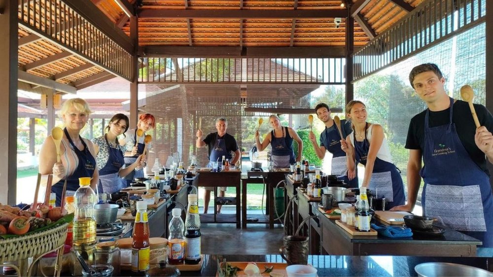 Learn how to make spring rolls, mango sticky rice, and other delicacies from the experts. Credit: grandmascookingschool 