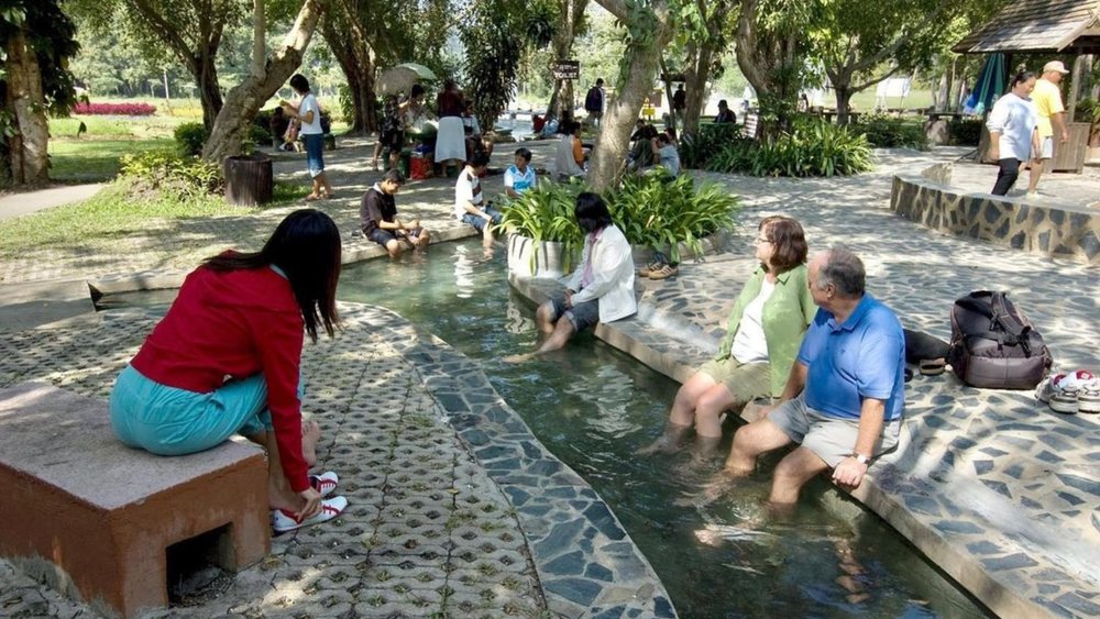 Soothe your aching feet in the warm water of the springs. Credit: amazingthailandjp