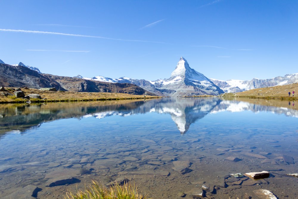 View of a lake in Zermatt