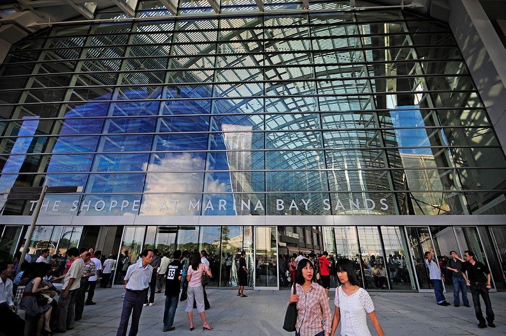 Entrance of The Shoppes at Marina Bay Sands
