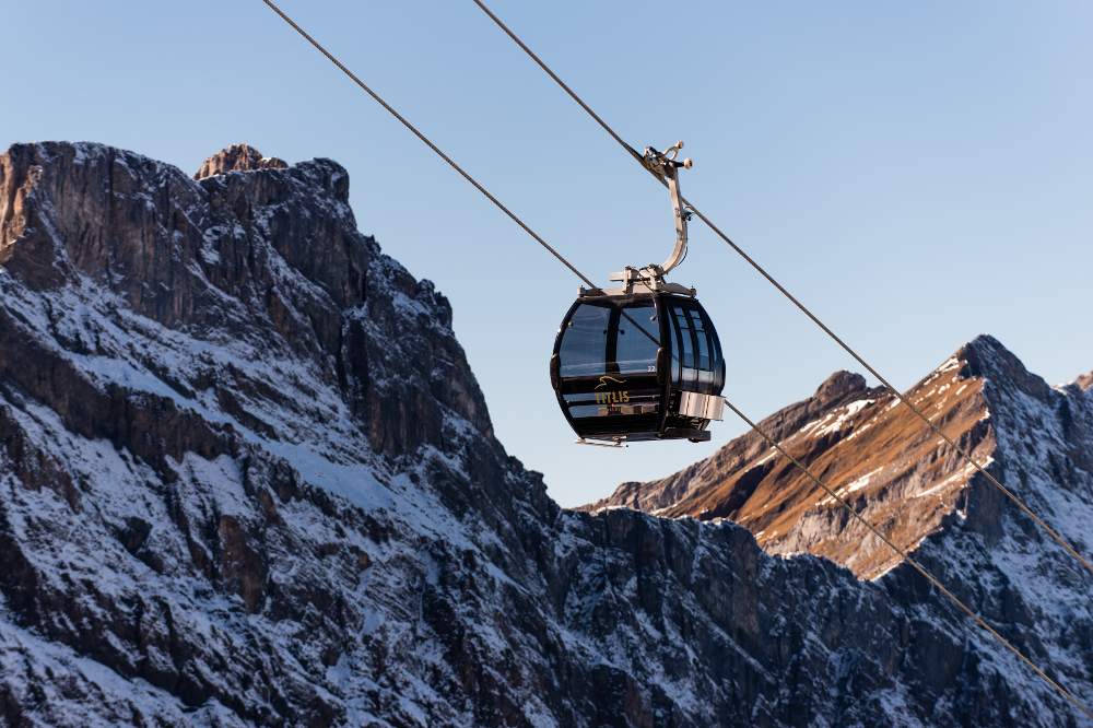 a view of the mount titlis cable car