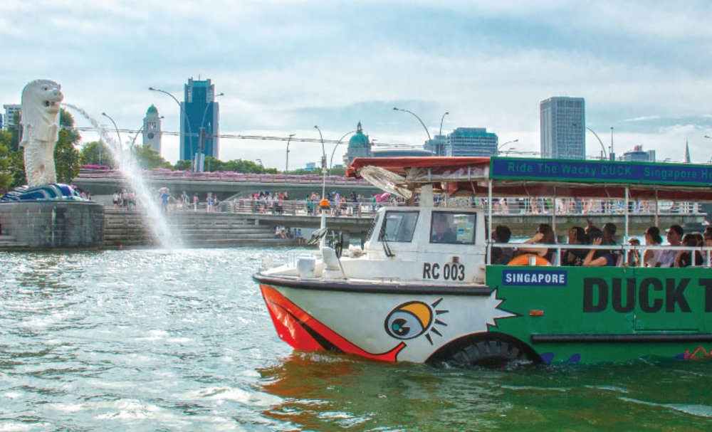 新加坡景點新達城 DUCKtours 水陸兩棲鴨子船