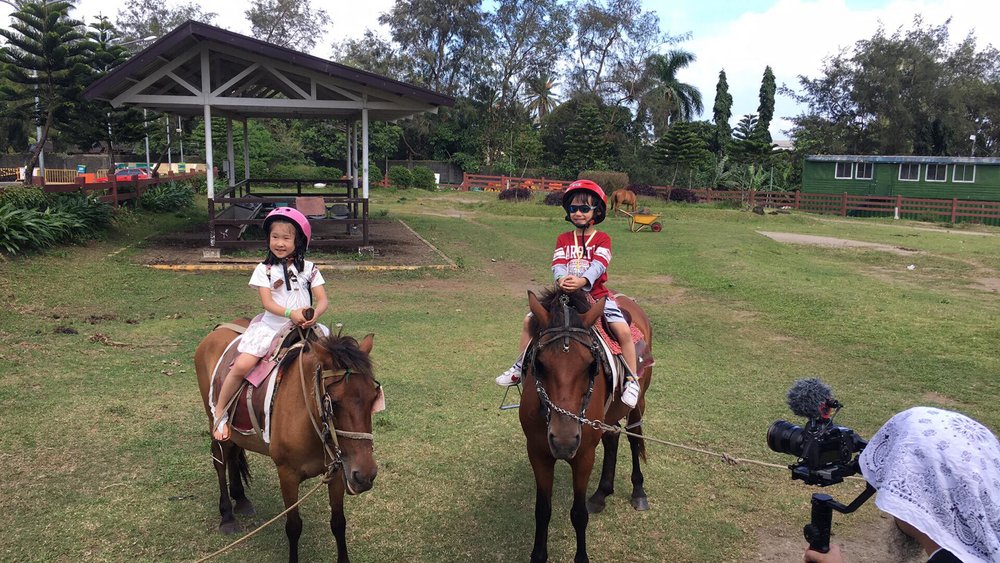 Kids horseback riding in Tagaytay Skyranch