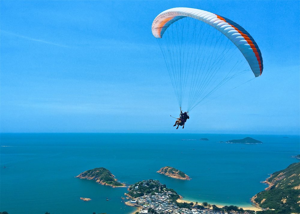 Man paragliding in Inje
