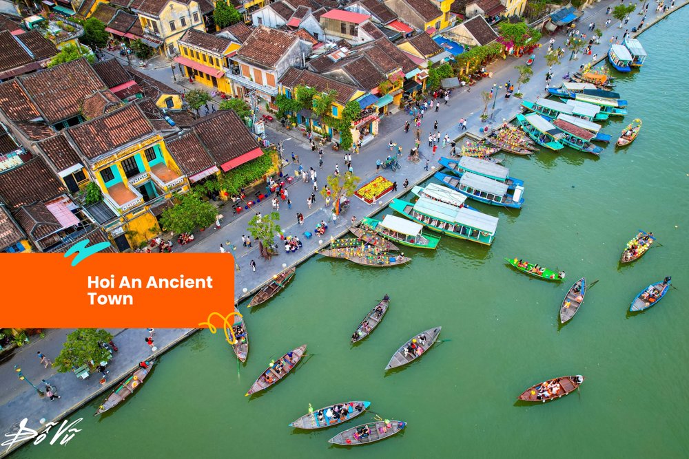 a view of Hoi An's Ancient Town from above