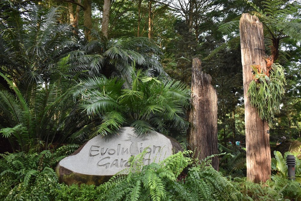 Evolution Garden grounds with signage