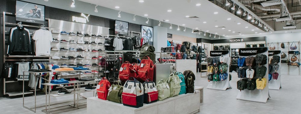 Inside a mall with different merchandise