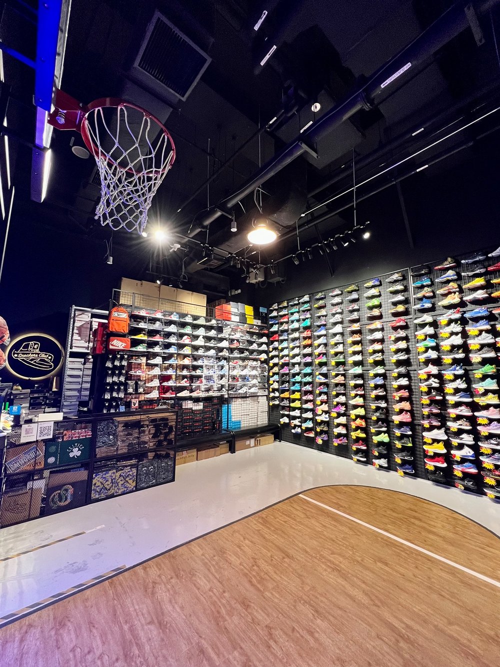 Inside a sneaker store