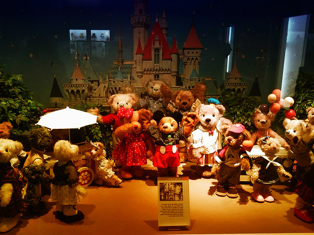 Teddy bears on display inside the Teddy Bear Museum