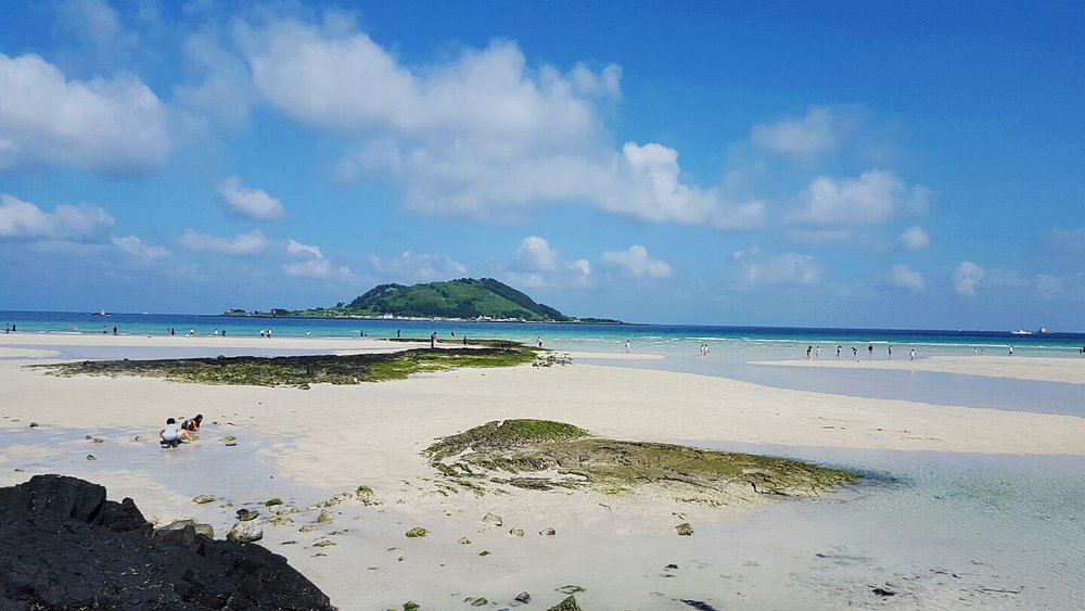 Lots of people on Hyeopjae & Geumneung Beach