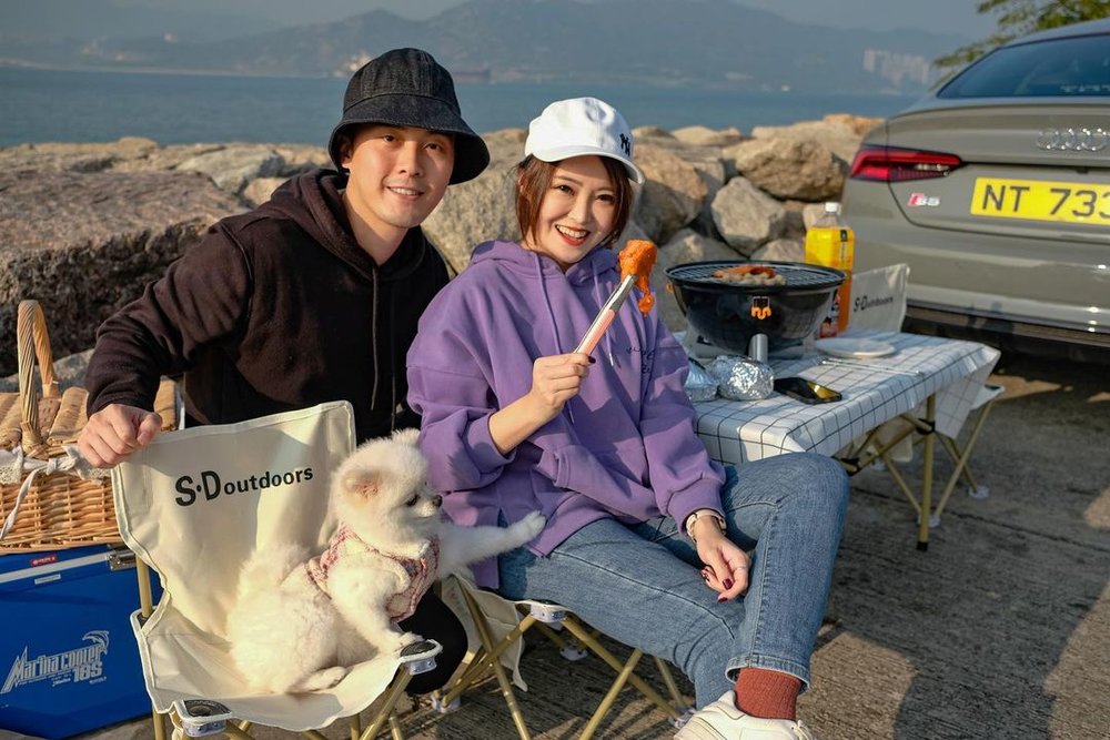 去露營也是帶毛孩一起欣賞戶外風光的時機。@evenwang.0521