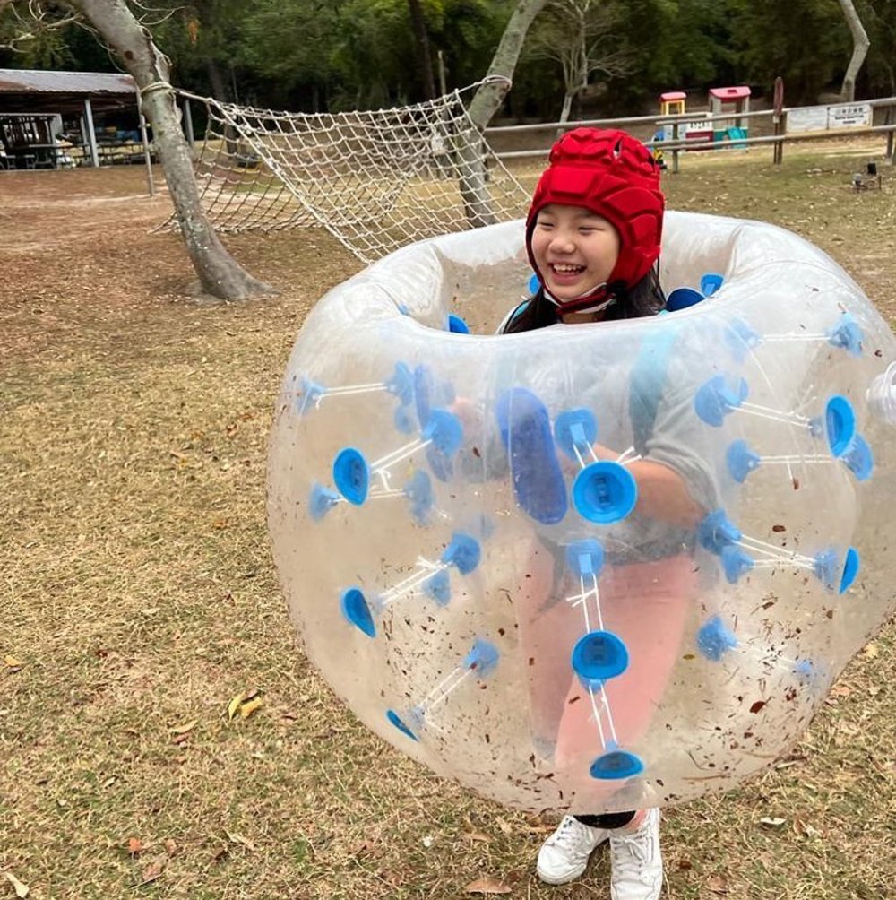 園內有很多活動，大人和小朋友都大愛泡泡足球。@kaitlynplaystennis