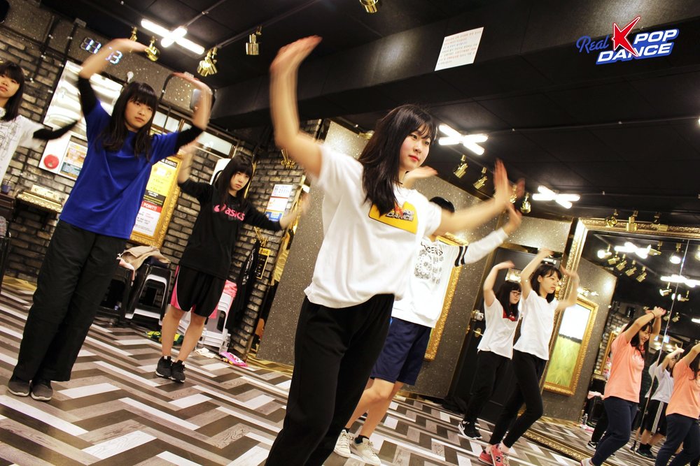 Girls practicing in a dance studio
