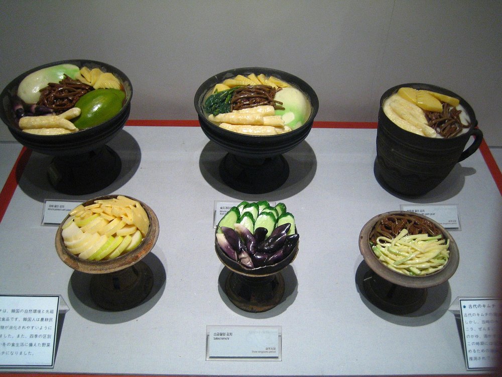 Different Korean dishes on display