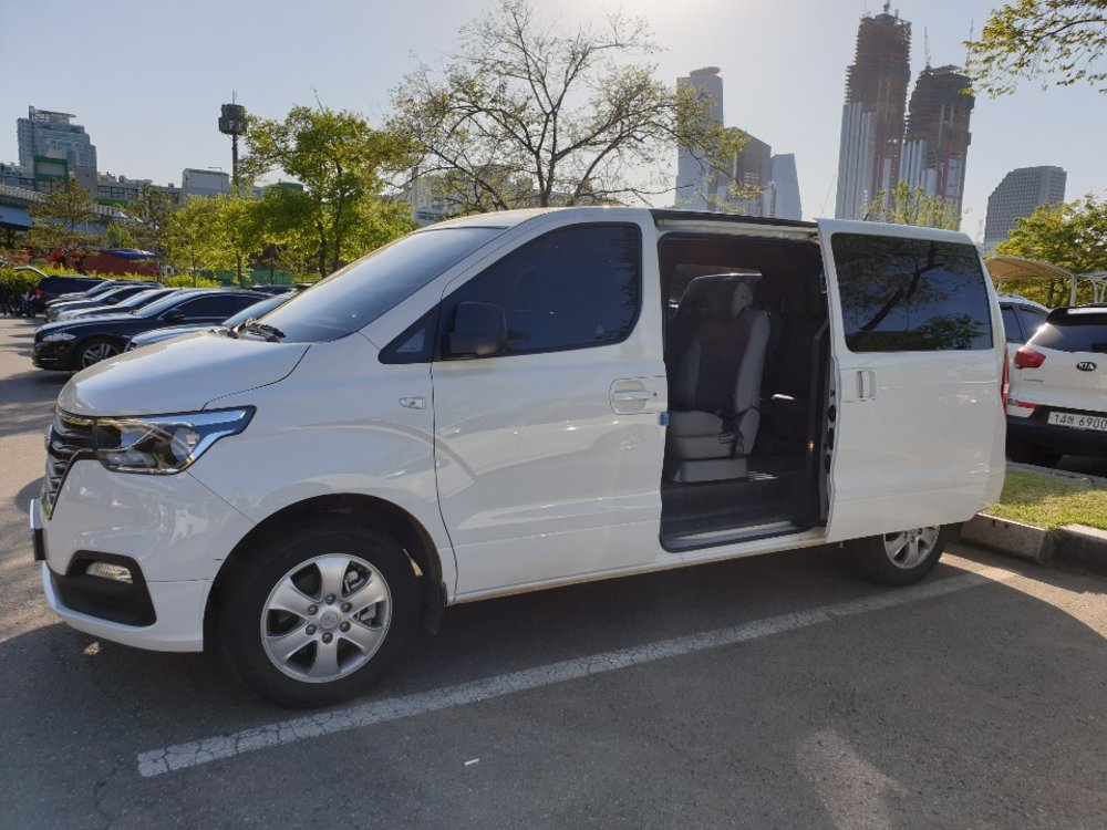 White van with its door open