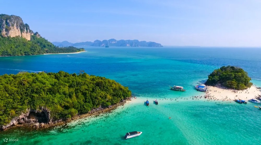 Top view of an island
