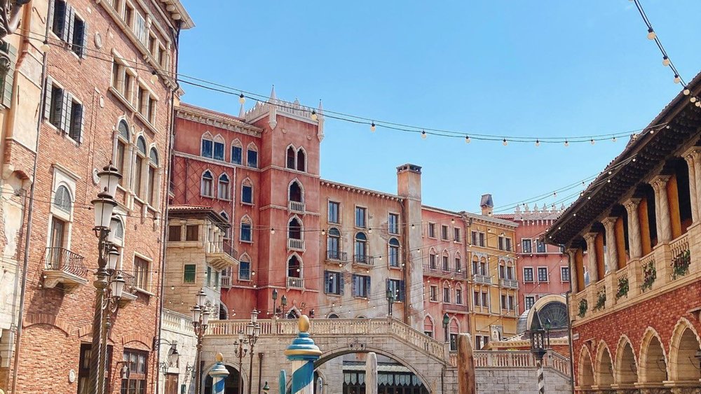 Mediterranean Harbor is reminiscent of an Italian port town, with Venitian canals and gondolas.] Credits: @my.mmory on Instagram