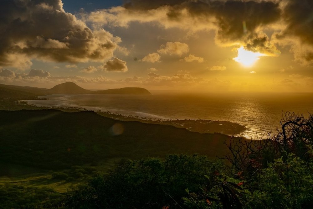 ダイヤモンドヘッド登頂 夕日